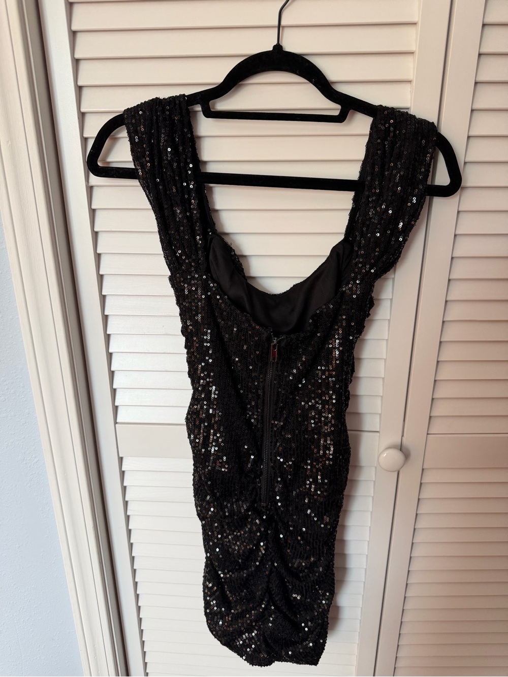 Hello Molly Black Sequin Mini Dress